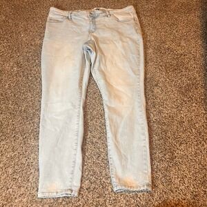 AVA & VIV Womens Size 18 Mid Rise‎ Skinny Jeans Light Wash Denim
